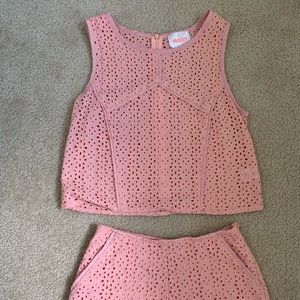 Super cute light pink tank and short set!